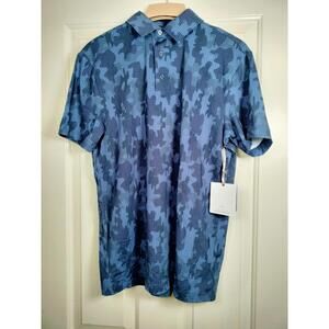 NWT Collection by Michael‎ Strahan Men's Blue Camo Polo Shirt - Size Small